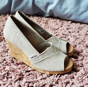 TOMS Espadrille Wedges